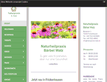 Tablet Screenshot of naturpraxis-walz.de